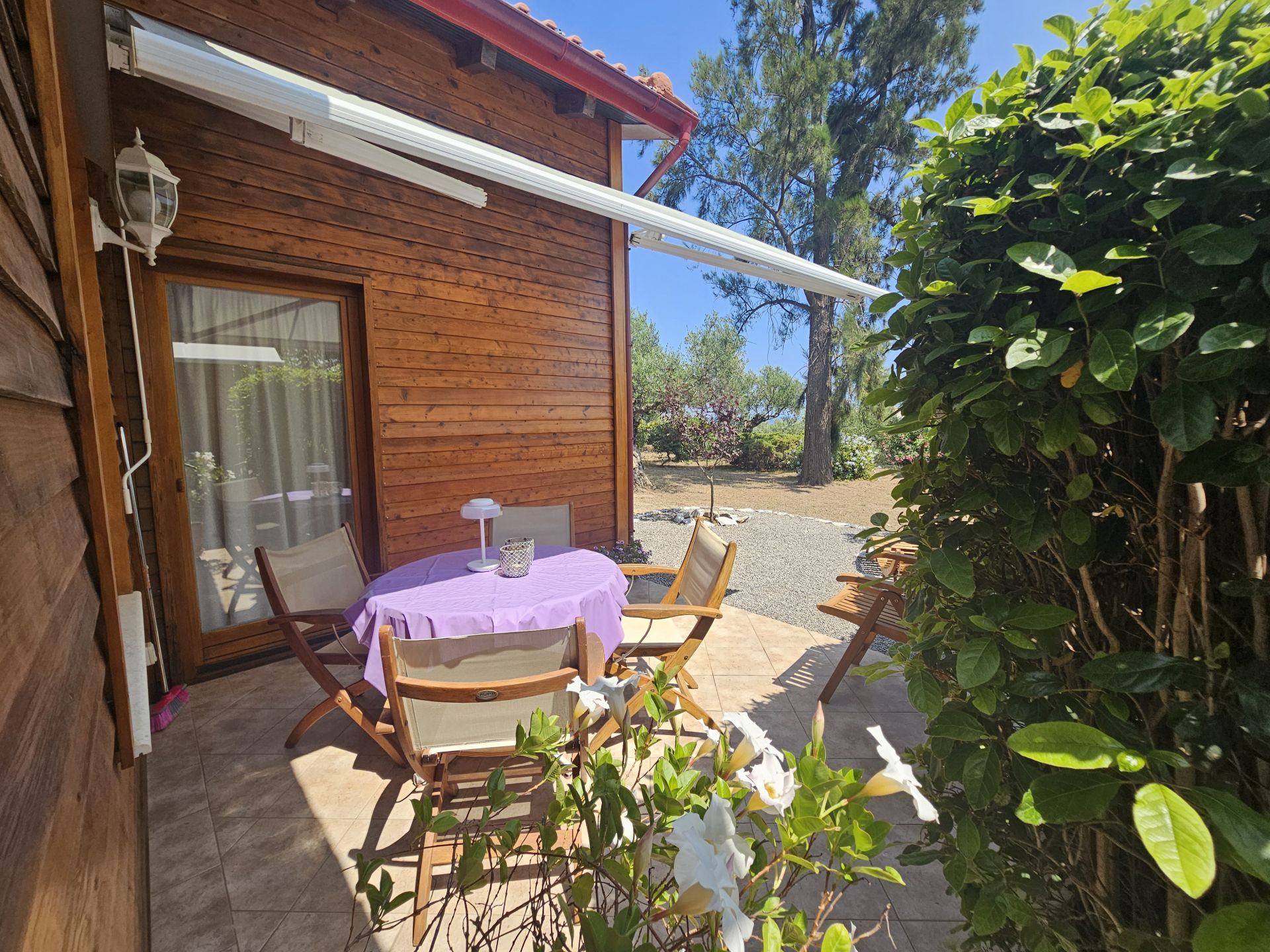 Terrace of  Studio No 2 and garden